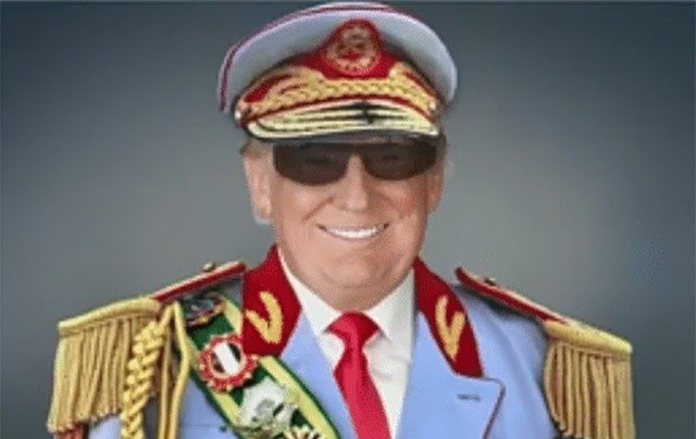 Photo of Donald Trump as Generalissimo.