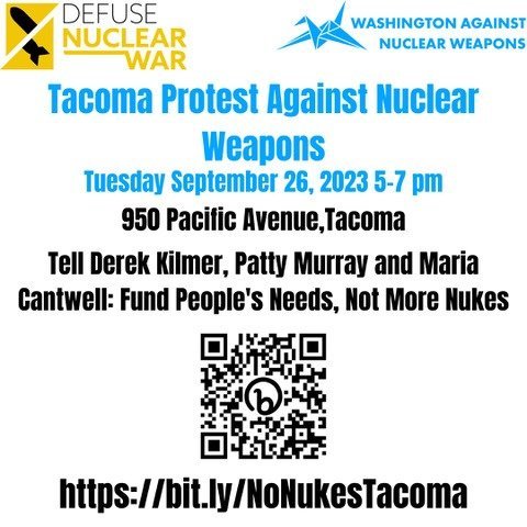WASHINGTON AGAINST NUCLEAR WEAPONS PICKET